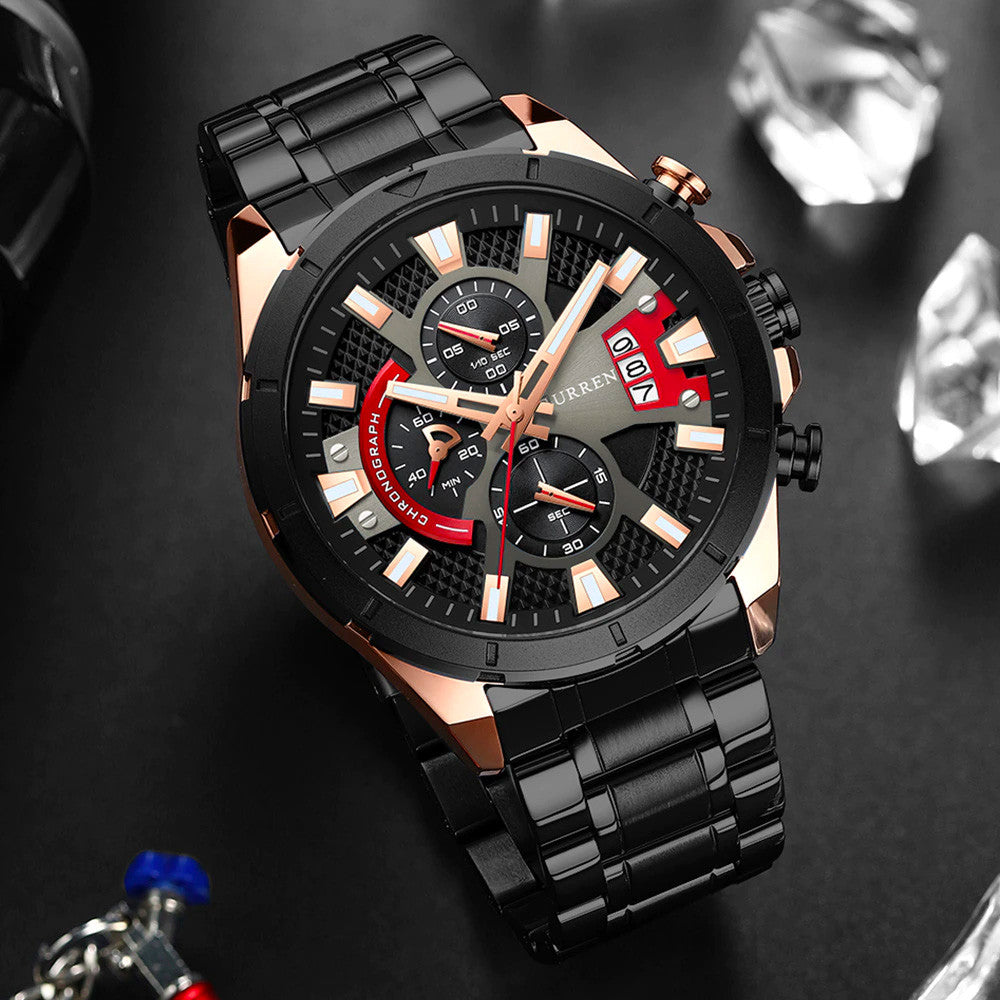 Reloj Curren 8401 Chronograph Luxury – Acero Inoxidable Premium